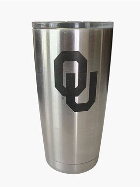 YETI Oklahoma Sooners 20oz Rambler Tumbler Laser Etch Insulated Stainless Steel